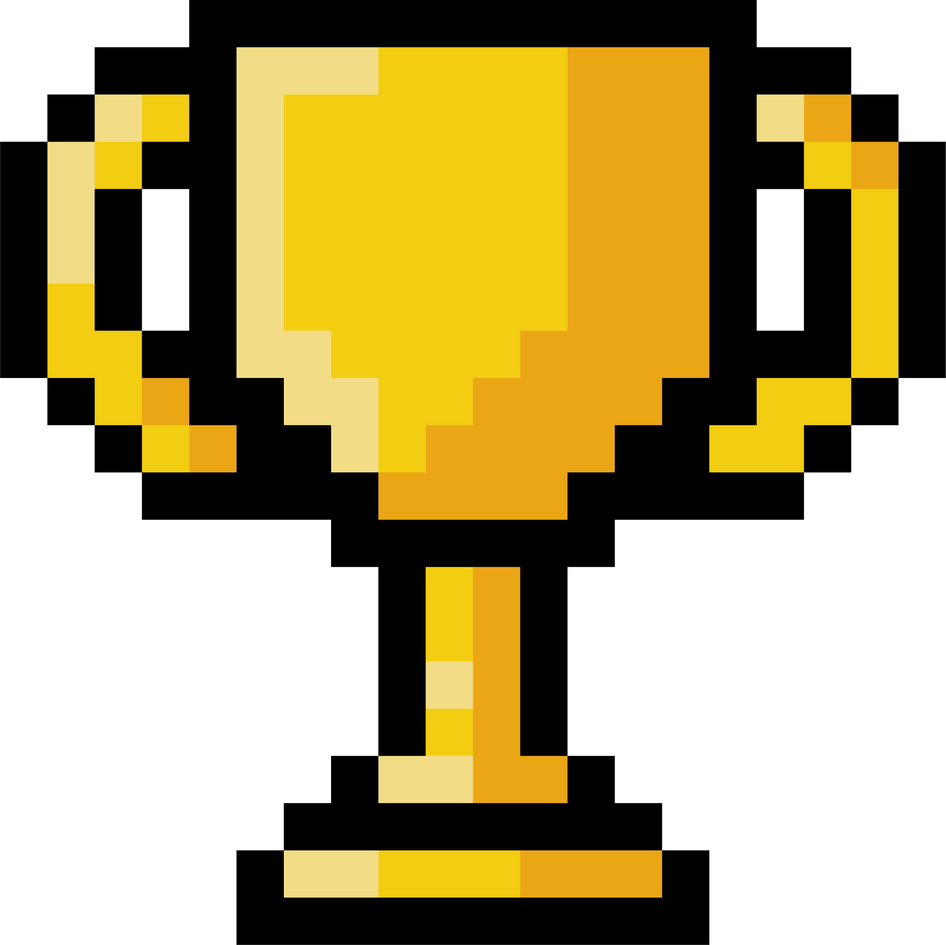 pixelated trophy design